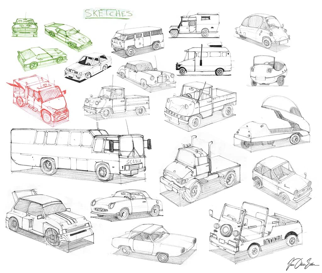 Cars Sketching